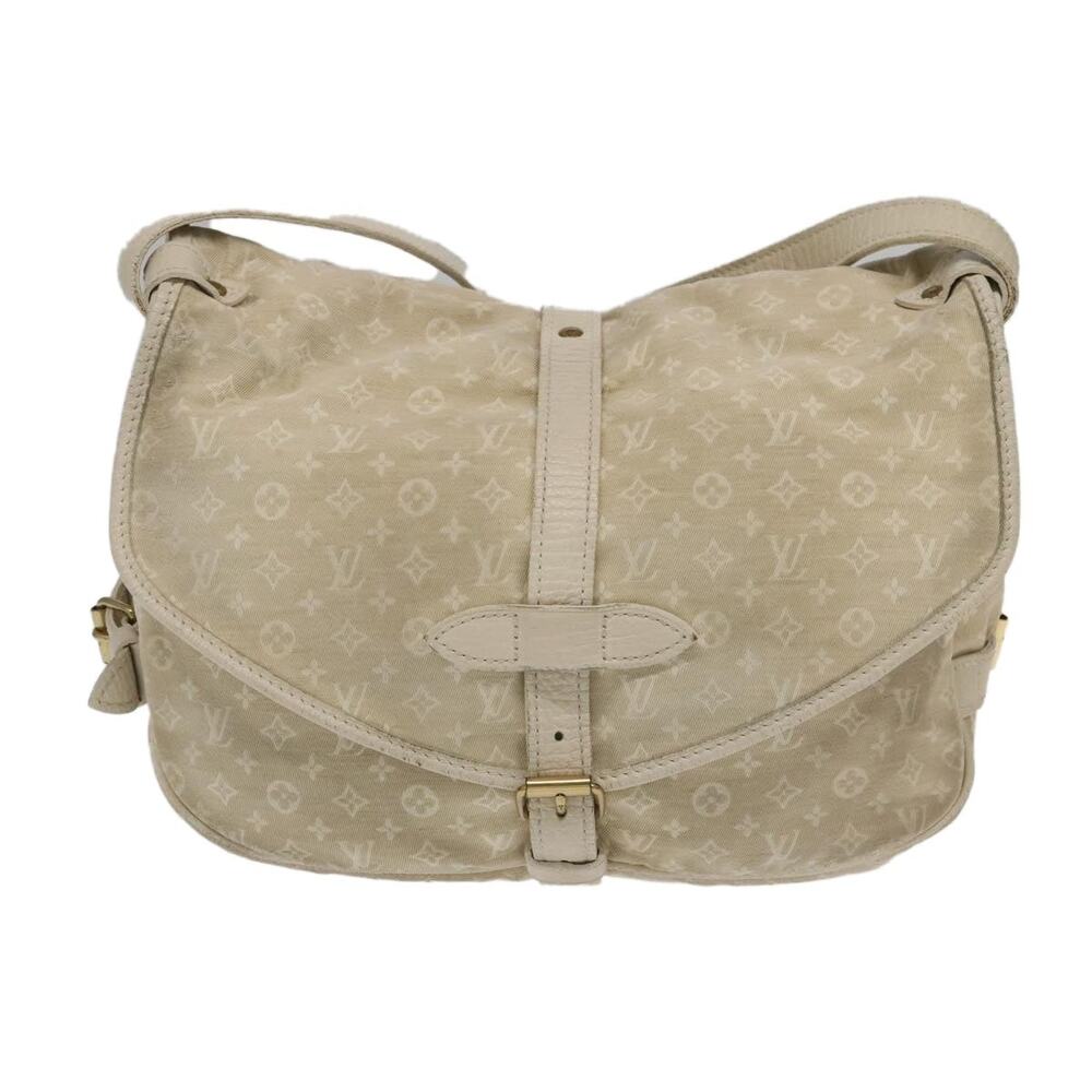 Louis Vuitton Monogram Mini Lin Saumur PM Shoulder Bag Ivory